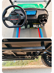 Voiture de golf électrique classique à 4 places, grandes roues, certifiée CE, véhicule utilitaire, batterie 48V, autonomie de 90 km, chasse - Product Image 5