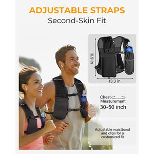 กระเป๋าโทรศัพท์แบบพกพาผ้าโพลีเอสเตอร์กันน้ำ สายรัดอกแบบปรับได้สำหรับวิ่ง สะท้อนแสง ใช้เป็นกระเป๋าเป้สะพายหลังสำหรับเดินป่า ปั่นจักรยาน วิ่งจ๊อกกิ้ง - Product Image 5