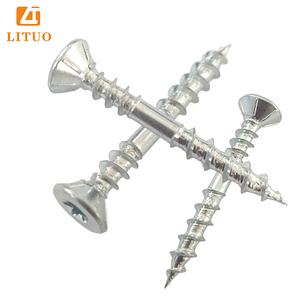 Vis autotaraudeuses à tête cylindrique à filetage partiel en zinc blanc - Product Image 2