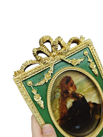 Cadre photo personnalisé de luxe en résine, style baroque vintage, avec panneau en verre à relief 3D, écologique et durable, pour décoration de mariage et de maison