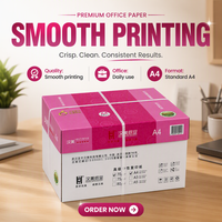 Papier copie A4 personnalisé en usine, 70 g/m², blanc, emballage rouge, papier copie A4 avec finition lisse