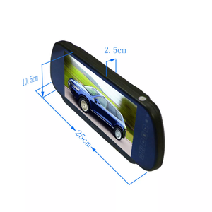 Moniteur de voiture 7 pouces avec caméra de recul à clipser, système de stationnement pour voiture, vision nocturne, kit étanche pour plaque d'immatriculation - Product Image 4