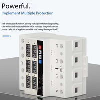 Relais de protection de tension et de courant triphasé AC 100A 63A 60A 220V 3P, protection contre les surtensions, limiteur de courant, matériau PC