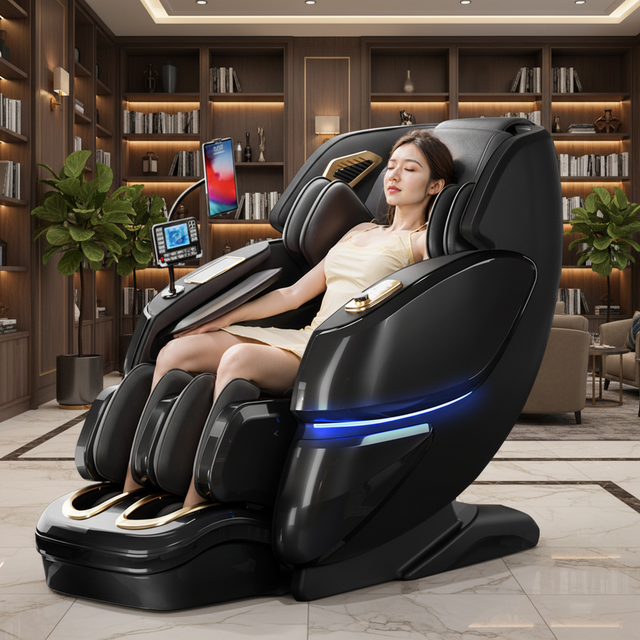 VCT 129 Home Office Massage Chair Zero Gravity Full Body SL Track Wireless Charger AI Voice Command 2-Year Warranty ABS+PU