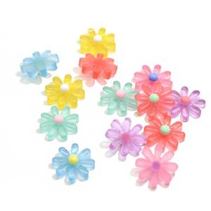 Fiori di <span class=keywords><strong>margherita</strong></span> in resina 16*16*6mm con retro piatto, ciondoli in resina per <span class=keywords><strong>orecchini</strong></span> pendenti e decorazioni per custodie del telefono - Product Image 2