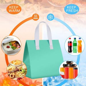Bolsas Desechables Aislantes Personalizadas <span class=keywords><strong>Caio</strong></span>, de Tela No Tejida con Relleno de Algodón Perlado, Asa Flexiloop, Recubrimiento Acuoso para Alimentos Industriales - Product Image 2