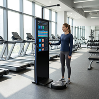 LEKA HW-T60 Layar LCD 43 Inci Alat Tes Lemak Tubuh Berdiri dan Sentuh (Sit-and-Reach) untuk Penggunaan Rehabilitasi Profesional