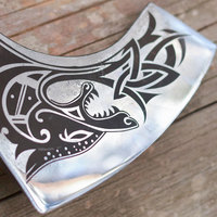 Hache de camping et de bushcraft en acier inoxydable de qualité supérieure, faite à la main, personnalisable, pour applications décoratives et de collection