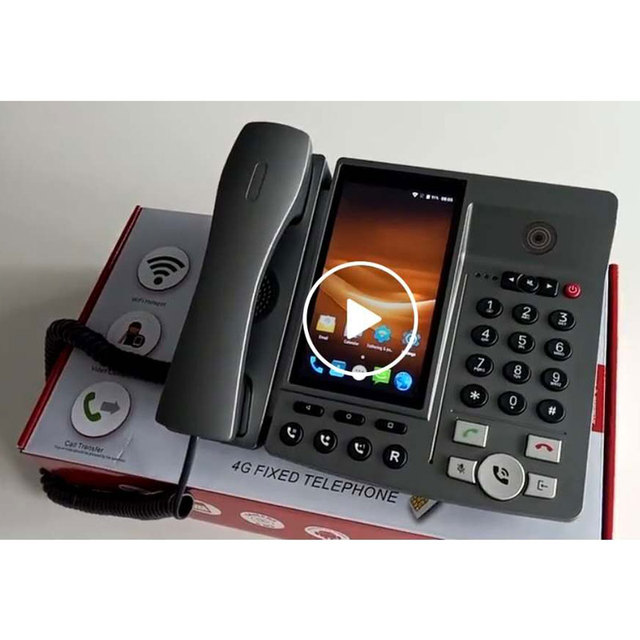 Android 5.5 Inch Video Camera Smart Desk Phone with 4G LTE Volte Fixed Wireless Technology