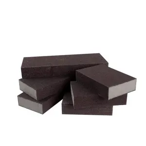 Double-sided aluminum oxide sanding block sponge sand block high density rectangle sanding sponge block sponge