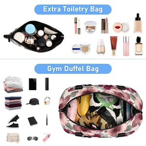 Hawaii Puakenikeni Custom Large Waterproof Polyester <b>Storage</b> Luggage Duffel Fitness Portable Travel Bag With Makeup Pouch - Product Image 4