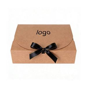 Factory Direct Customizable Kraft Paper <b>Gift</b> <b>Box</b> With Ribbon Eco-friendly Ideal for Wedding & Birthday Favor Packaging - Product Image 1