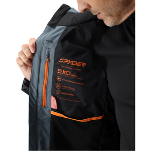 Veste de <span class=keywords><strong>ski</strong></span> pour homme, noire, grise et orange, imperméable, coupe-vent, isolée, pour le <span class=keywords><strong>ski</strong></span> et le snowboard - Product Image 5