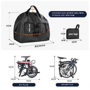 Étui de transport de vélo <span class=keywords><strong>pliant</strong></span> étanche, adapté au vélo <span class=keywords><strong>pliant</strong></span> de 14-20 pouces Brompton Dahon <span class=keywords><strong>Giant</strong></span> Birdy Oyama - Product Image 2