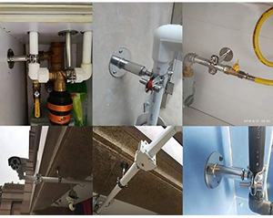 Aohoy ตัวยึด<span class=keywords><strong>ท่อ</strong></span>แบบปรับได้ทำจากส<span class=keywords><strong>แตน</strong></span><span class=keywords><strong>เล</strong></span><span class=keywords><strong>ส</strong></span><span class=keywords><strong>ส</strong></span>ตีลมีสาย<span class=keywords><strong>รัด</strong></span>ปรับระดับได้ - Product Image 6