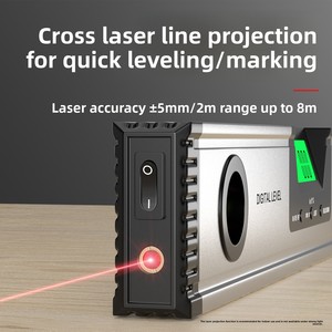 Livella Digitale Laser Multifunzione con Display, Strumento di Misurazione Elettronico con Forte Magnete per Livellamento - Ingrosso Fabbrica - Product Image 4