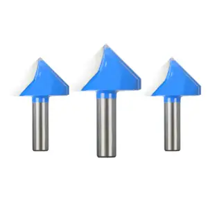 V Tipo Entalhe Cortador Router Bits Fresadora CNC Router Bits para Madeira Carboneto Sólido End Mills Sharp e resistente ao desgaste