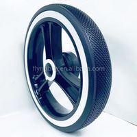 Roues en mousse PU de 11 pouces avec frein pour chariot de courses léger