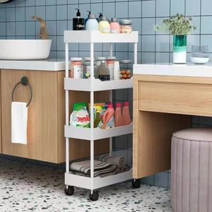 14.5/22.3cm wide <b>kitchen</b> storage <b>rack</b>, small size bathroom narrow gap storage <b>rack</b>. - Product Image 5