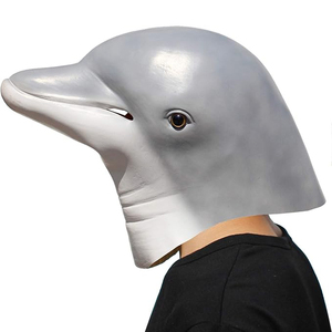 Máscara de Delfín Novedosa al por Mayor, Disfraz Realista de Animal Marino, Divertida Máscara de Látex para Fiesta de Halloween y Carnaval - Product Image 1