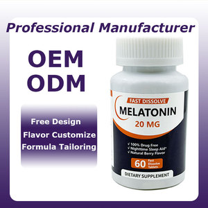 Fabricant de mélatonine certifié GMP, 20 mg haute puissance, formule personnalisée, faible MOQ, marque privée, comprimés pour le sommeil, vente en gros - Product Image 6