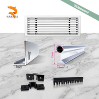 Profils de système CVC : Grille linéaire réglable, fabricant professionnel de profilés en aluminium pour grilles et diffuseurs