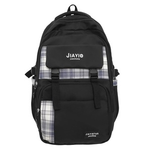 Jiayi <b>Student</b> <b>Backpack</b> 15 Inches Red Plaid Design For Girls School Use - Product Image 5