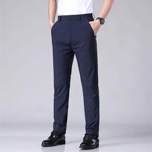 <span class=keywords><strong>Pantaloni</strong></span> eleganti da uomo con sospensione in seta di ghiaccio <span class=keywords><strong>pantaloni</strong></span> estivi alti elasticizzati <span class=keywords><strong>pantaloni</strong></span> Casual da uomo d'affari - Product Image 3