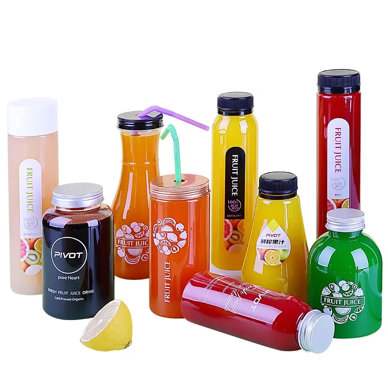 plastic bottles manufacturing PET empty mineral water carbonated soft drink juice packaging container with cap