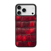 Coque de téléphone en cuir de crocodile véritable de haute qualité pour iPhone 18 17 Air – Vente en gros