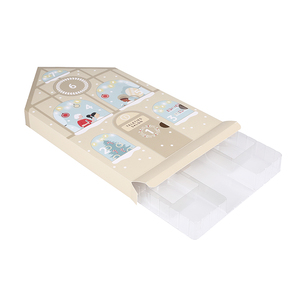 Nouvelle boîte en papier pour <span class=keywords><strong>calendrier</strong></span> <span class=keywords><strong>de</strong></span> <span class=keywords><strong>l</strong></span>'<span class=keywords><strong>avent</strong></span> à 12 jours, économique, avec plateau en plastique, boîte d'emballage en papier pour jouets d'enfants - Product Image 4