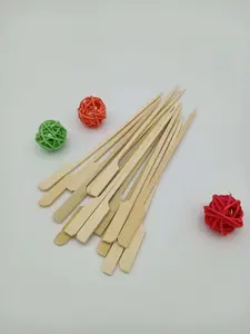 5.5 Inch Study Bamboo Skewers 5mm Thick Natural Semi Point Bamboo Sticks Bbq Caramel Candy Apple Sticks For Corn Dog Corn Cob