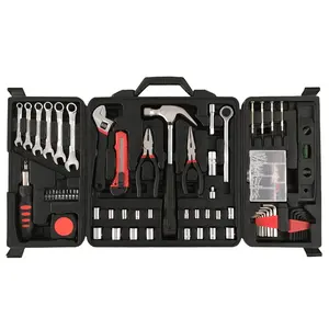 160pcs Household Hand Tool Set Rachet Wrench Combination Set with Plastic Storage Case for Repairing