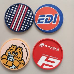 Силиконовая подставка с логотипом под заказ, оптовая продажа, силиконовая подставка для чая, кофе, круглая резиновая подставка из мягкого ПВХ, силиконовая подставка для напитков - Product Image 1