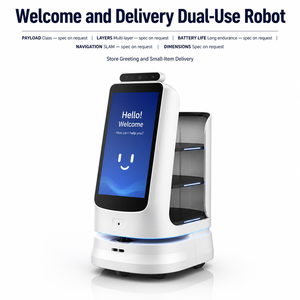<span class=keywords><strong>Robot</strong></span> <span class=keywords><strong>Camarero</strong></span> de Bienvenida, <span class=keywords><strong>Robot</strong></span> de Recepción y Entrega para Tiendas, para Saludar a los Clientes y Entregar Artículos Pequeños, Nuevo, en Oferta - Product Image 1