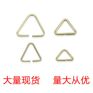 Hebilla Triangular para Joyería, Chapada en Oro de 18K, de Cobre, para Fabricación de Pulseras, Varios Tamaños, Empaque por Lotes - Product Image 1