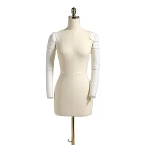 Adjustable Linen Half High Quality Fabric Dress Form Sewing Female Torso Tailor Mannequin