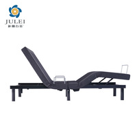 Lit réglable avec lumières LED et massage, cadre en métal moderne, moteur Okin - Tailles Full/Queen/King/Twin