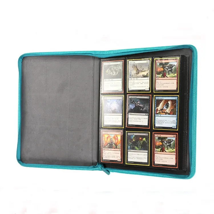 Large 360 Pocket Multiple Business Gift Trading Card Custom Photo Albums Collectors Leather Binder