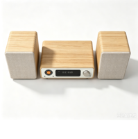 Système stéréo sans fil compact avec lecteur CD, radio FM, contrôle des basses/aigus, construction en plastique MDF, télécommande pour la maison