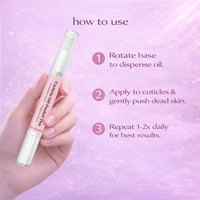 Stylo à huile pour cuticules réutilisable et rechargeable 2 ml avec poussoir en céramique, huile hydratante pour cuticules 24h, soin des cuticules pour manucure