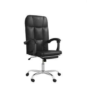 Sedia da Gaming Reclinabile Nera D0100H7757J in Pelle PU con Braccioli Regolabili e Base Girevole - Product Image 1