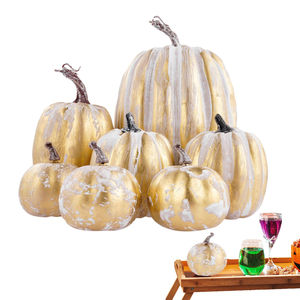 7 Pcs Assorted Sizes Foam Artificial Pumpkins Fall Autumn Halloween Graduation Christmas Easter Festive Tabletop Decoration - Product Image 5