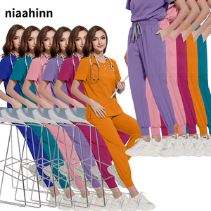 <b>Nursing</b> Uniform Sets Short Sleeve Medical Scrubs Uniforms Women and Men Surgical Gown Hospital Uniforms - Product Image 5