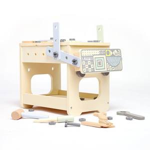 子供向けごっこ遊びDIYネジ遊びインタラクティブ木製おもちゃツールボックステーブルナットネジ多機能知育ツールテーブル - Product Image 2