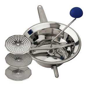Passaverdura Manuel en Inox 18/10/20 cm avec 3 Disques à Pâtes pour Cuisine - Product Image 1