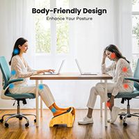 Repose-pieds en bambou sous le bureau, repose-pieds ergonomique avec 4 options de hauteur et angles réglables