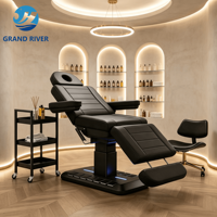 Nouveau design, fauteuil de salon de beauté personnalisé, noir, pour les cils, le visage, le massage, lit moderne incurvé, lit cosmétique pour les cils, à vendre