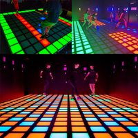 Sol interactif lumineux pour jeux actifs en gros, 30x30 cm, 99 jeux interactifs, sol de danse interactif, salle de jeux