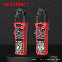 Multimeter Digital Clamp Presisi Tinggi Habotest Ht208A/D AC DC Meter Lintas Batas untuk Mengukur Arus, Resistansi, dan Temperatur